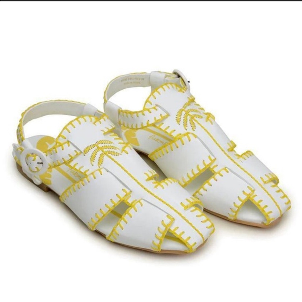 NWT FARM Rio Whipstitch Palm Tree Sandals
Size 10
